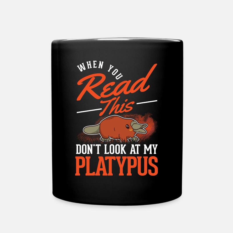 Schnabeltier Platypus - Tasse einfarbig - Schwarz