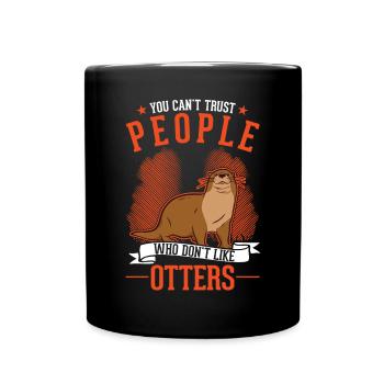 Otter Gift Otter Sea Otter - Full Colour Mug - black - Front