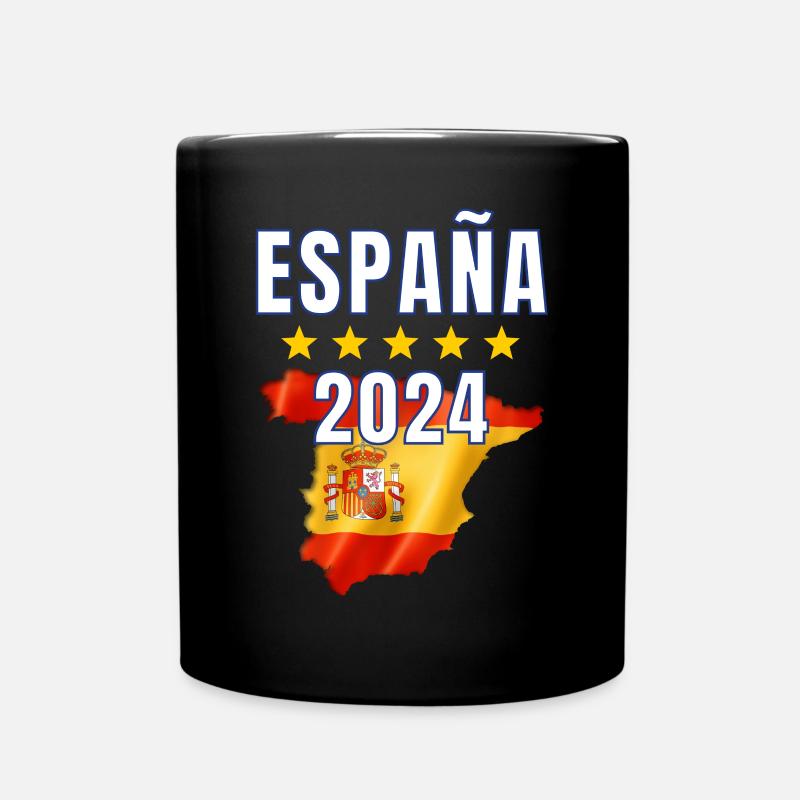 Maillot Espagne 2024 - Drapeau espagnol Espagne - Mug uni - noir