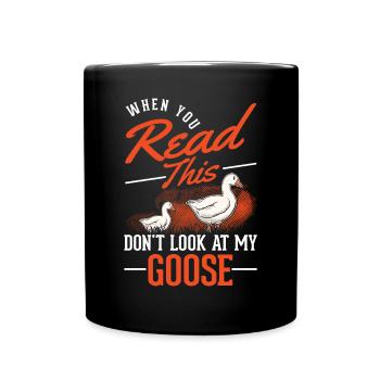 Cadeau d’oies, amateur d’oie, éleveur d’oies - Mug uni - noir - Devant