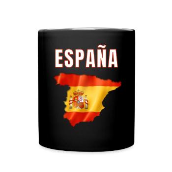 Maillot Espagne 2024 - Drapeau espagnol Espagne - Mug uni - noir - Devant