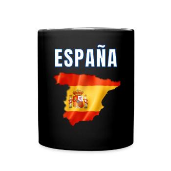 Maillot Espagne 2024 - Drapeau espagnol Espagne - Mug uni - noir - Devant
