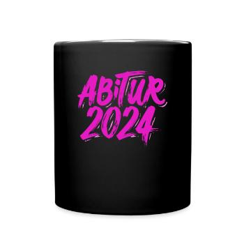 Abitur 2024 Abi Studium Mädchenklasse - Tasse einfarbig - Schwarz - Vorne