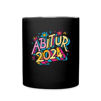 Abitur 2024 Abi Studium Abschlussklasse - Tasse einfarbig - Schwarz - Vorne