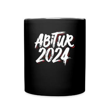 Abitur 2024 Abi Studium Abschlussklasse - Tasse einfarbig - Schwarz - Vorne