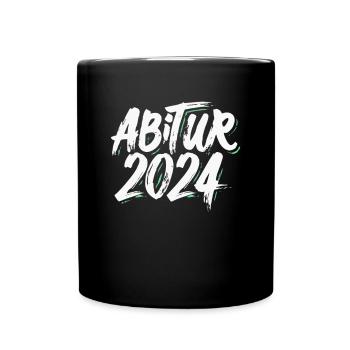 Abitur 2024 Abi Studium Abschlussklasse - Tasse einfarbig - Schwarz - Vorne