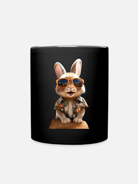 Lapin lapin lièvre lapin cadeau lapins mignons - Mug uni - noir