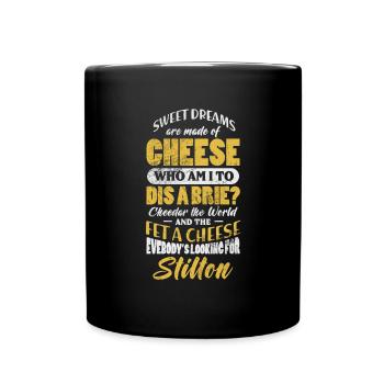 Fromage - Mug uni - noir - Devant