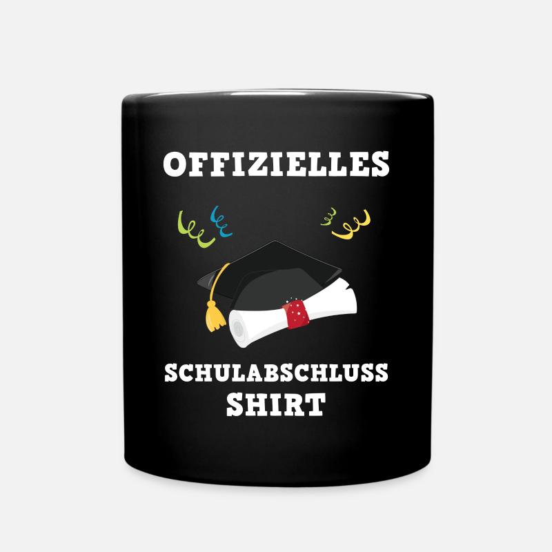 Abschluss Hut Feier Erfolg Geschenk - Tasse einfarbig - Schwarz