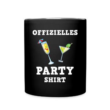 Cocktail Party Stimmung Hoch Genuss - Tasse einfarbig - Schwarz - Vorne