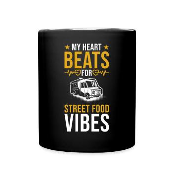 Amateur de cuisine de rue Food Truck Foddie - Mug uni - noir - Devant