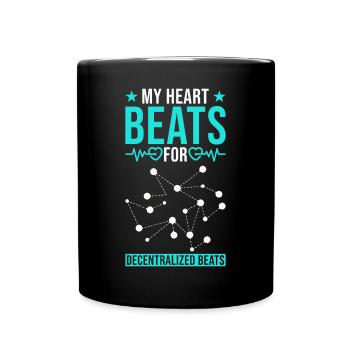 Technologie crypto Blockchain et décentralisation - Mug uni - noir - Devant