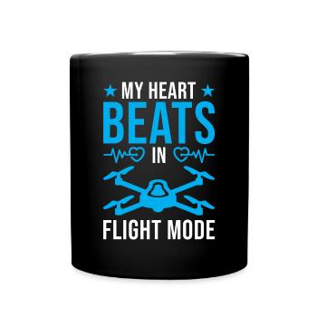 Drone Pilot Design Flight Mode - Full Colour Mug - black - Front