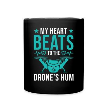 Drone Pilot Quadrocopter RC Drone Gift - Full Colour Mug - black - Front