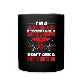 Nurse Penitentiary Prison - Full Colour Mug - black - Front