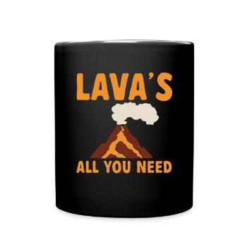 Vulkan Geologie Vulkanologie Lava - Tasse einfarbig - Schwarz - Vorne