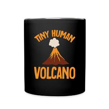 Vulkan Geologie Vulkanologie Lava - Tasse einfarbig - Schwarz - Vorne