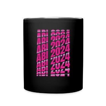 Abitur 2024 Abi Studium Abschlussklasse - Tasse einfarbig - Schwarz - Vorne