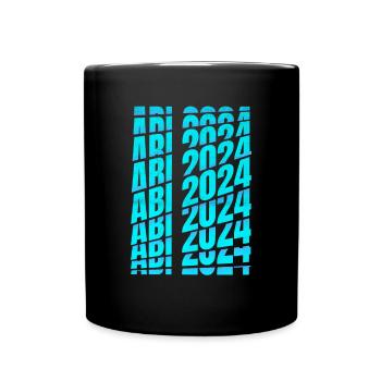 Abitur 2024 Abi Studium Abschlussklasse - Tasse einfarbig - Schwarz - Vorne