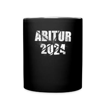 Abitur 2024 Abi Studium Abschlussklasse - Tasse einfarbig - Schwarz - Vorne