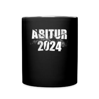 Abitur 2024 Abi Studium Abschlussklasse - Tasse einfarbig - Schwarz - Vorne