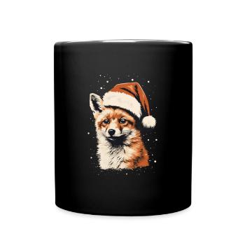 Ästhetische Geschenke für Fuchsliebhaber - Tasse einfarbig - Schwarz - Vorne