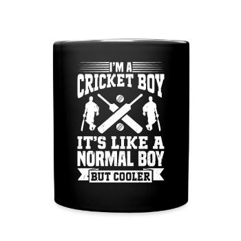 Garçon joueur de cricket - Je suis un garçon de cricket - Mug uni - noir - Devant