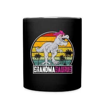 Omasaurus T Rex Dinosaure Granny Saurus - Mug uni - noir - Devant