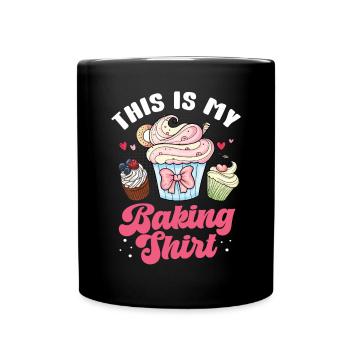 Cupcake Muffin Backen Geschenk - Tasse einfarbig - Schwarz - Vorne