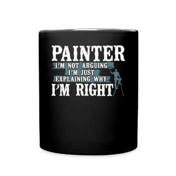 Peintre en bâtiment Peintre décorateur Peintre - Mug uni - noir - Devant