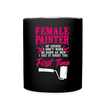 House Painter Decorator Girl - Full Colour Mug - black - Front