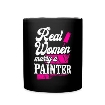 House Painter Decorator Girlfriend - Full Colour Mug - black - Front