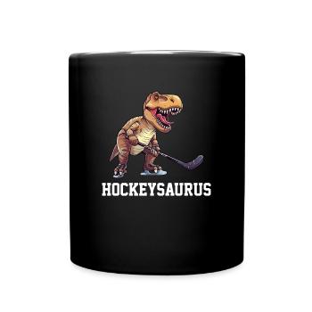 Hockey Dinosaurs, Hockeysaurus - Tasse einfarbig - Schwarz - Vorne