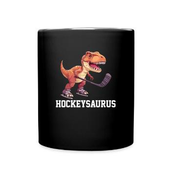 Hockey Dinosaurs, Hockeysaurus - Tasse einfarbig - Schwarz - Vorne