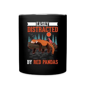 Cadeau Panda roux Panda roux - Mug uni - noir - Devant