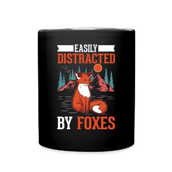 Fuchs Geschenk Rotfuchs - Tasse einfarbig - Schwarz - Vorne