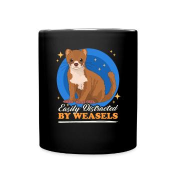 Weasel Dwarf Weasel Hermännchen Gift - Full Colour Mug - black - Front