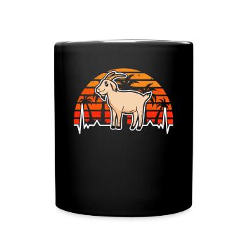 Battement de cœur des chèvres Chèvre hôte Chèvre - Mug uni - noir - Devant