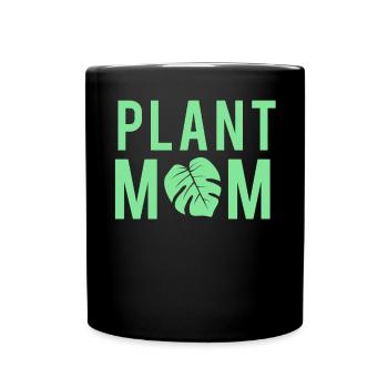 Plant Mum Stilvolle Pflanzenmutter Natur - Tasse einfarbig - Schwarz - Vorne