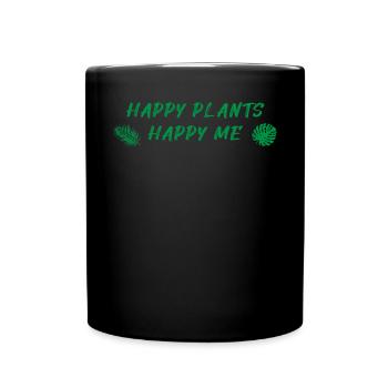 Happy Plants Glückliche Pflanzenfreude - Mug uni - noir - Devant