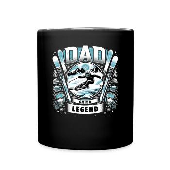 Father's Day DAD the Skier Legend Dad - Full Colour Mug - black - Front