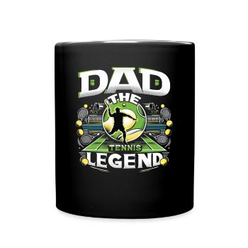 Fête des pères PAPA la légende du tennis Papa Papa - Mug uni - noir - Devant
