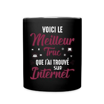 Cadeau Saint Valentin Homme Femme Humoristique - Mug uni - noir - Devant