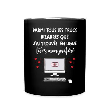 Cadeau Saint Valentin Homme Femme Humoristique - Mug uni - noir - Devant