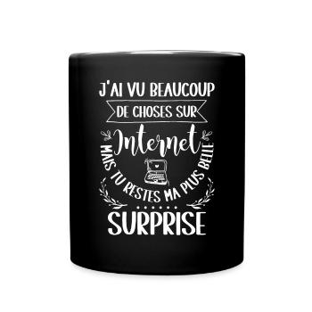 Cadeau Saint Valentin Homme Femme Humoristique - Mug uni - noir - Devant