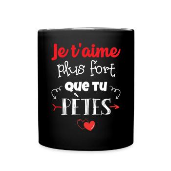 Cadeau Saint Valentin Homme Femme Humoristique - Mug uni - noir - Devant