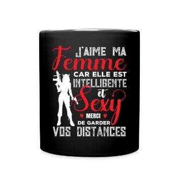 Cadeau Saint Valentin Homme Femme Humoristique - Mug uni - noir - Devant