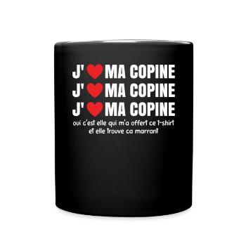 Cadeau Saint Valentin Homme Femme Humoristique - Mug uni - noir - Devant