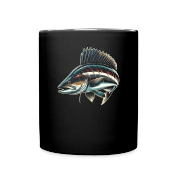 Cobia Angeln Liebhaber Fischfänger Fischer - Tasse einfarbig - Schwarz - Vorne