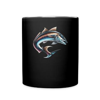 Cobia Angeln Liebhaber Fischfänger Fischer - Tasse einfarbig - Schwarz - Vorne